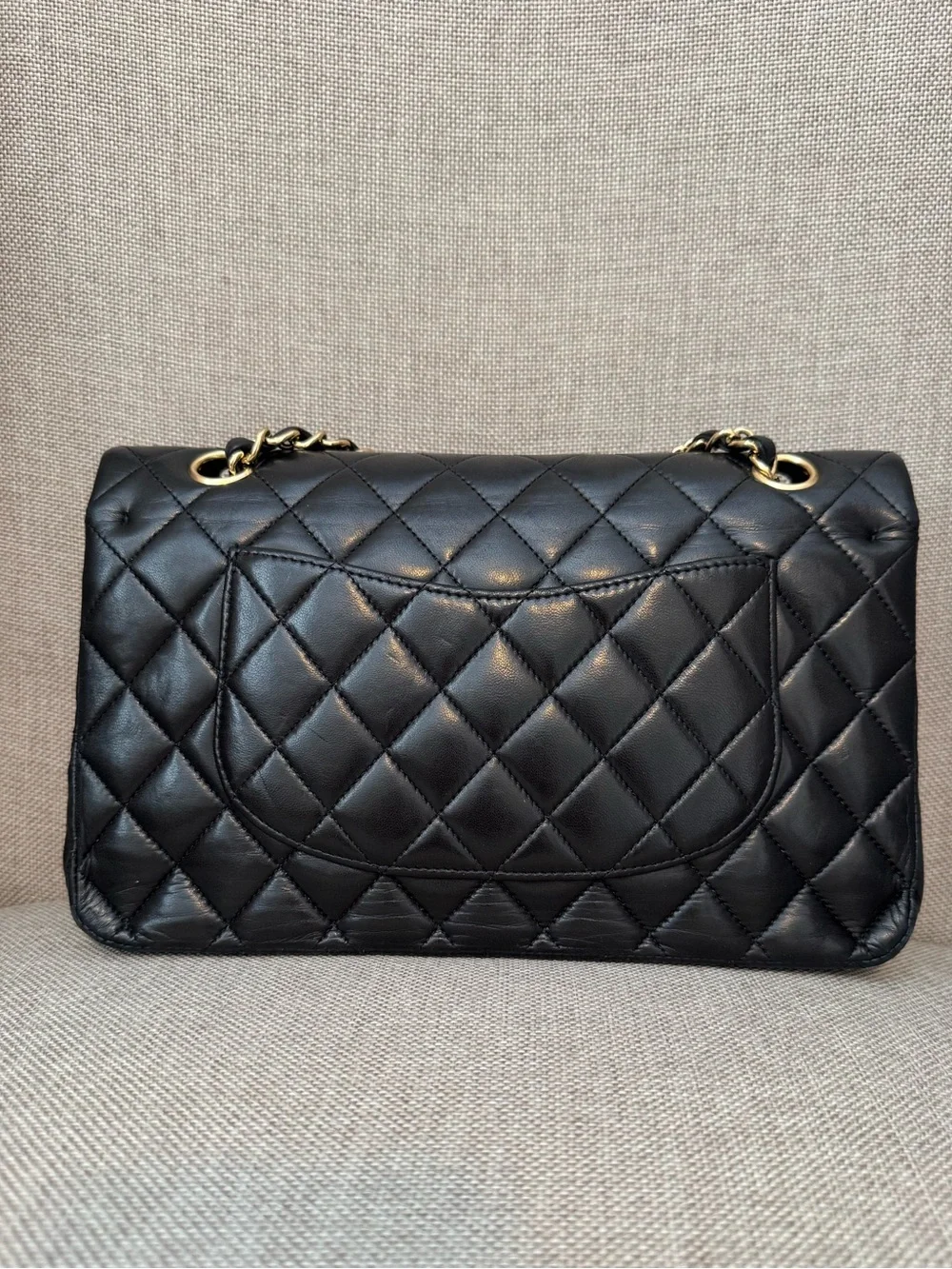Chanel Medium Black Lambskin Classic Double Flap Bag
